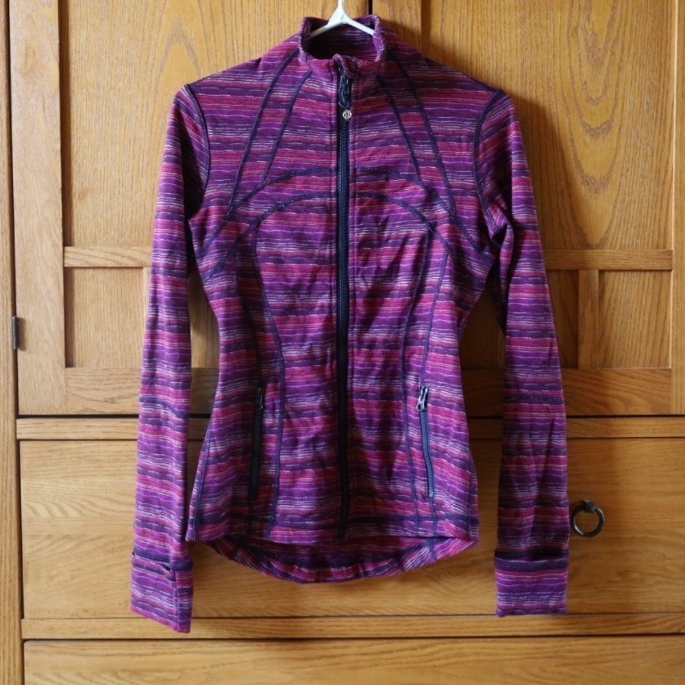 Lululemon Define Jacket in Space Dye Twist Regal Plum Alarming Womens Size 6 - Picture 3 of 11